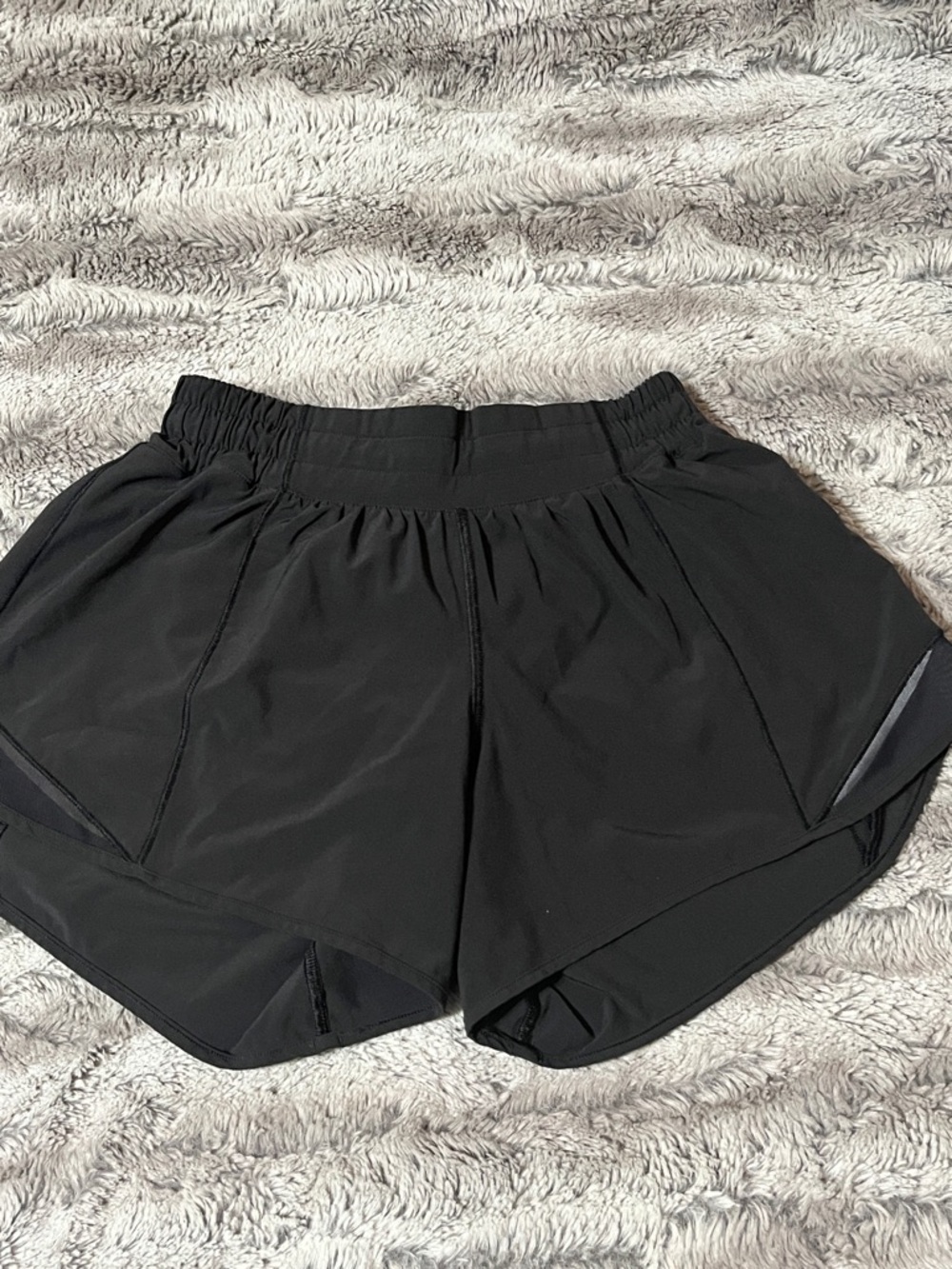 lululemon athletica Black Women’s Running Shorts with Reflective Trim